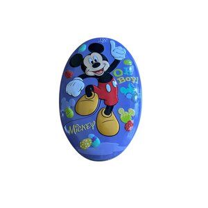 Disney Mickey Mouse Cookie Storage Tin 3.5 Oz Mickey Molded Lid Cookie Recipe